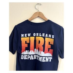 Blue New Orleans Fire Department NOFD Phantom 38 Uptown Nola T-shirt Small
